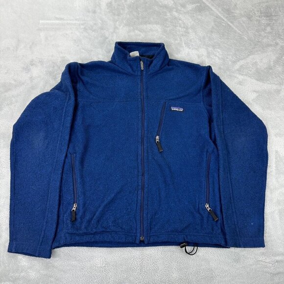Vintage Patagonia Synchilla Fleece Jacket Blue Men's Size M - Picture 1 of 15